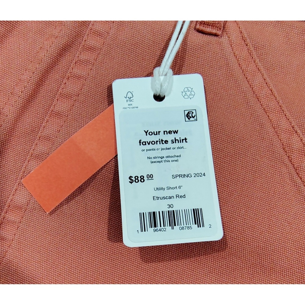 Marine Layer Men's Shorts Cargo Etruscan Red Chino 30 Casual Utility Hiking NWT - Picture 7 of 12